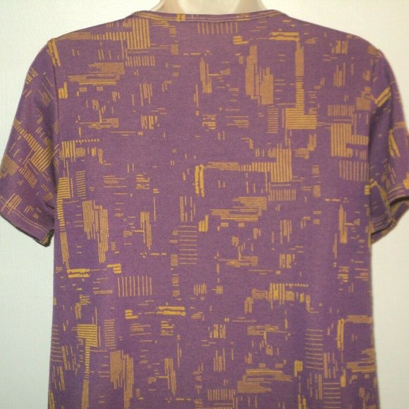 LuLaRoe Sz Small Top Magenta & Camel-Gold Abstract - Picture 5 of 7